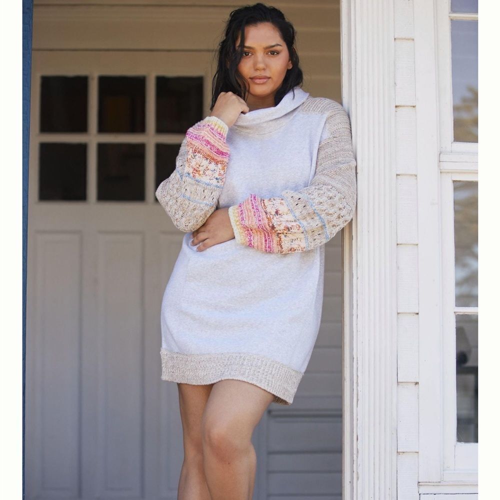 NWT Anthropologie Cozy Cowl Neck Tunic Dress XL #003